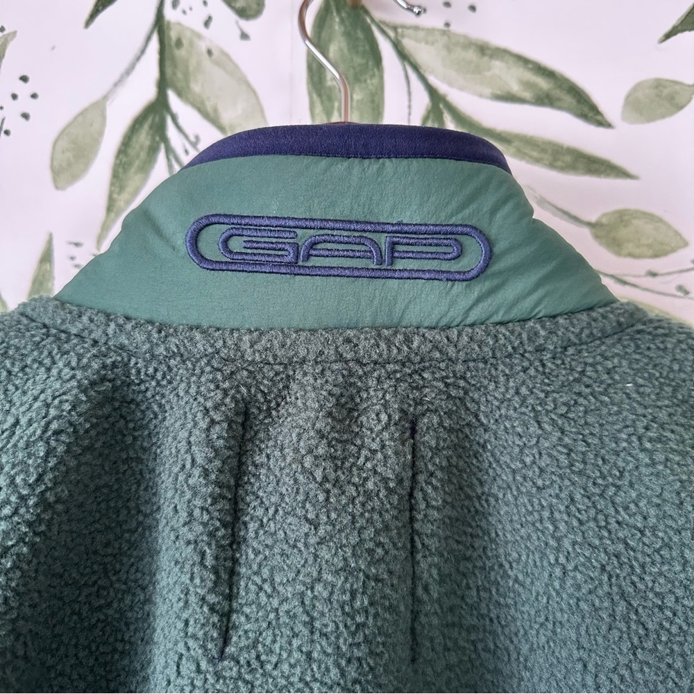 Gap Men’s Sherpa Half Zip Pullover Arctic Fleece. Size small. Green. NWT - Picture 5 of 11